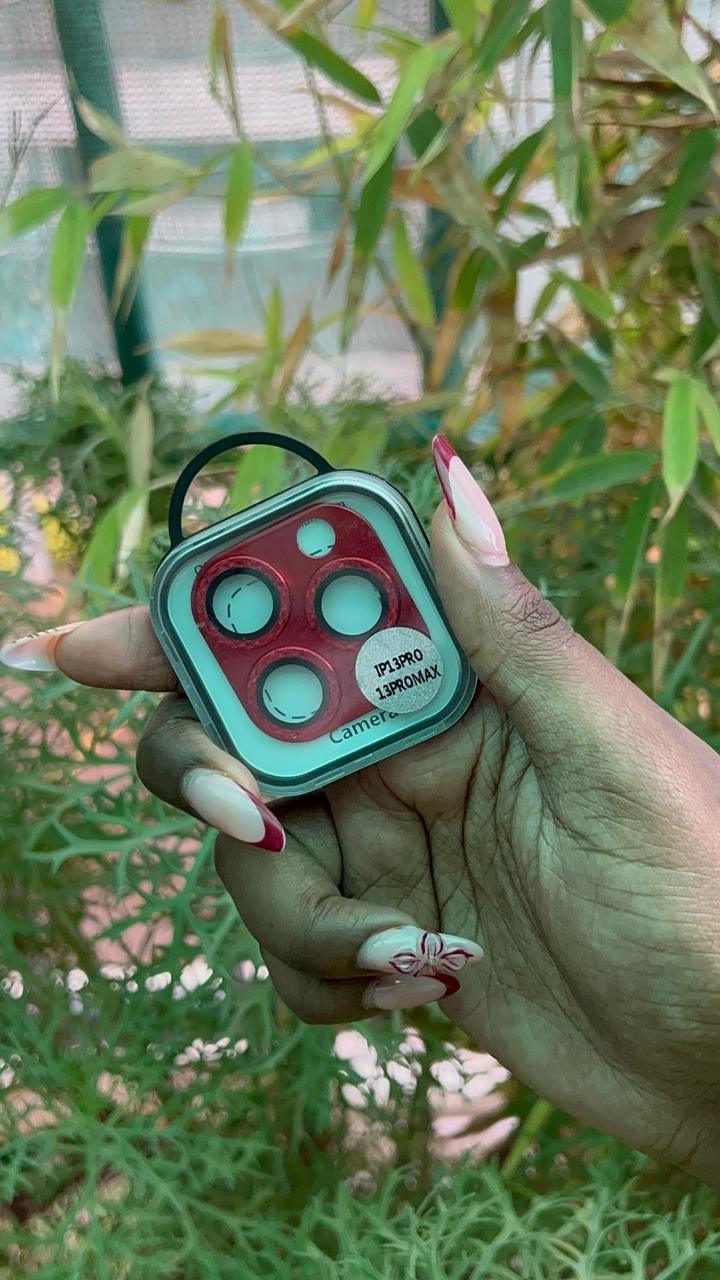 Camera Lens Protector – iPhone 13 Pro / 13 Pro Max (Metallic Red)