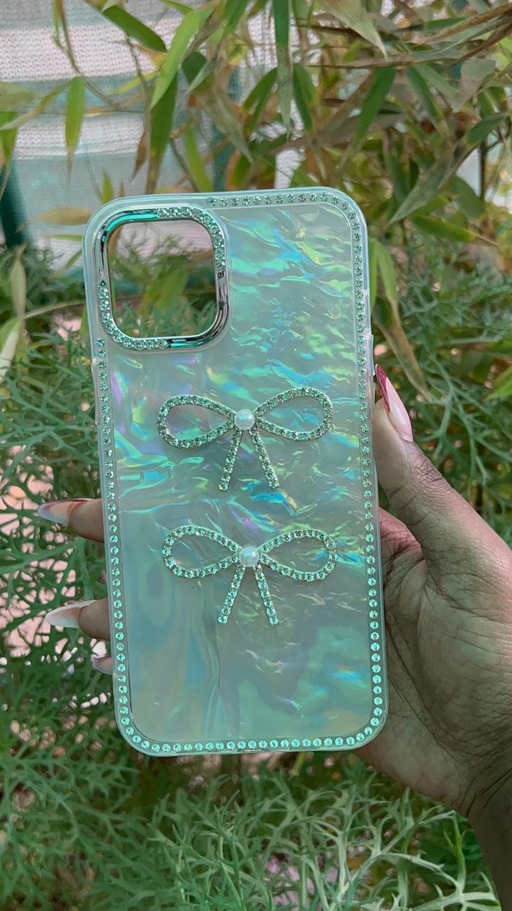 Elegance Duo Case – iPhone 12 Pro Max (Mother-of-Pearl White with Shimmer Effect)