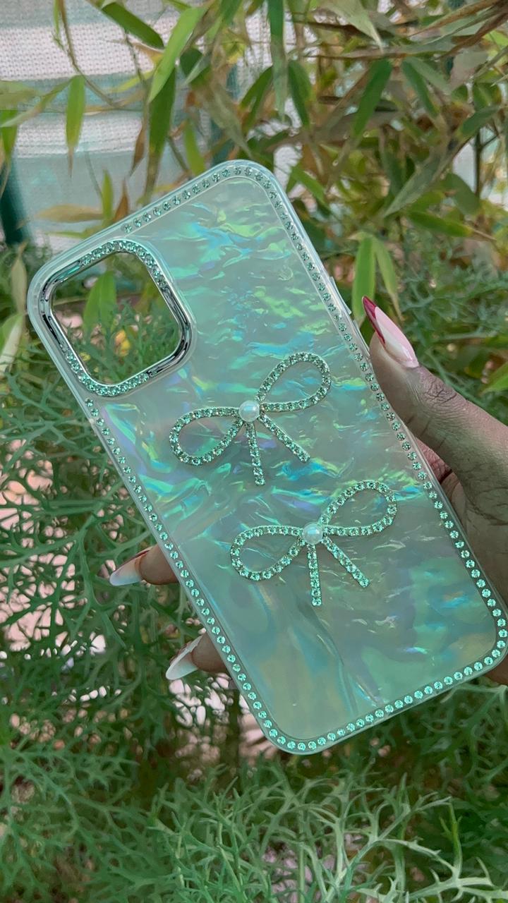 Elegance Duo Case – iPhone 12 Pro Max (Mother-of-Pearl White with Shimmer Effect)