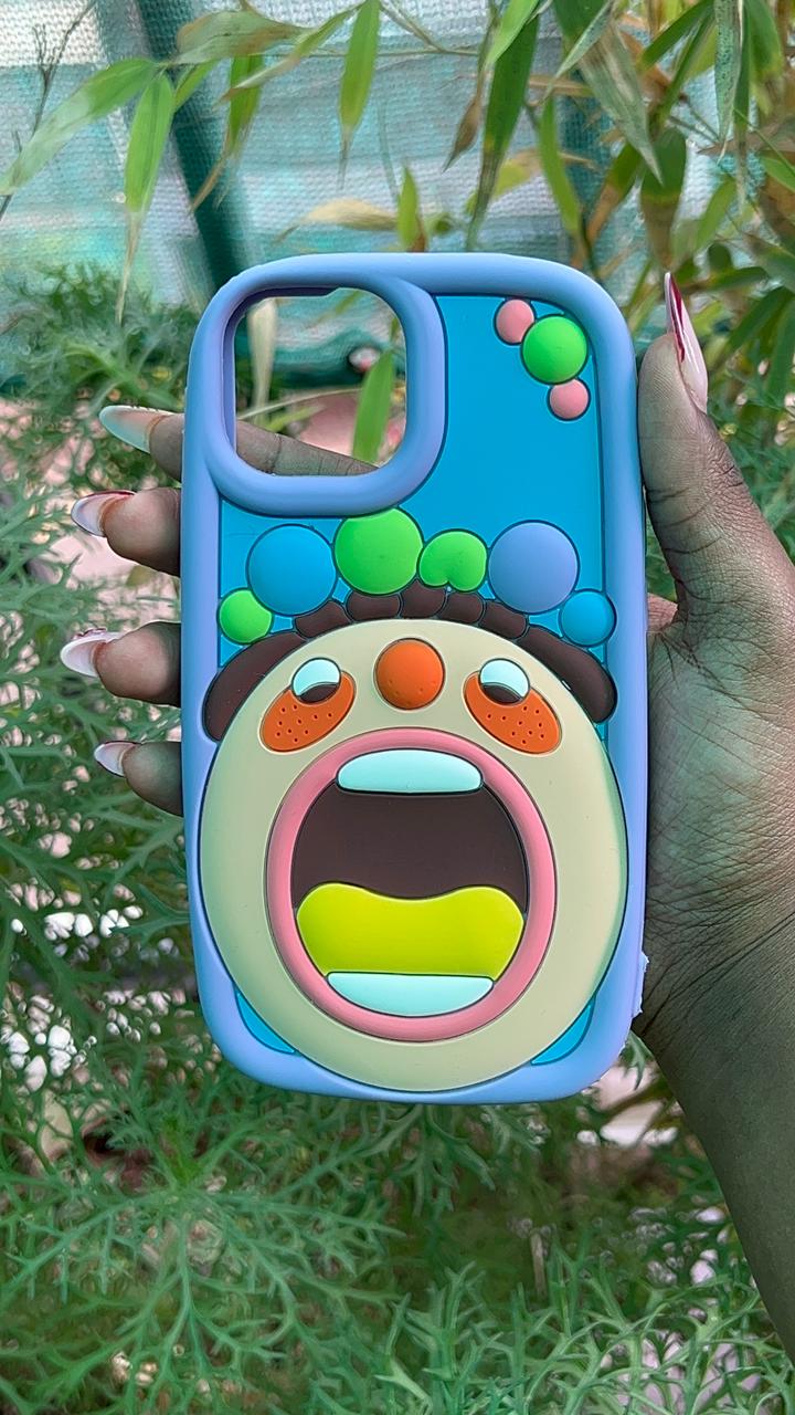 Pop Art Clown Case – iPhone 13 / 14 / 15 (Multicolor Cartoon Design)