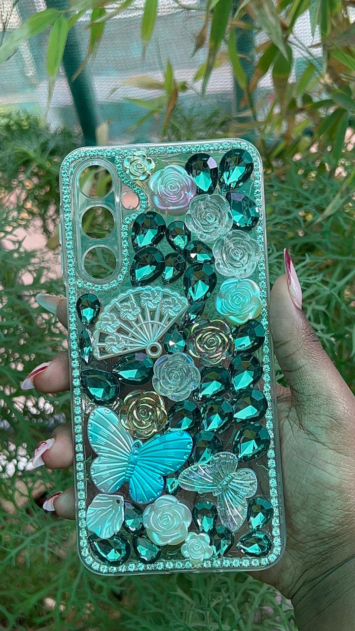 Midnight Garden Case – Samsung A16 (Black Finish)