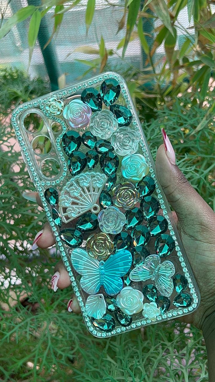 Midnight Garden Case – Samsung A16 (Black Finish)