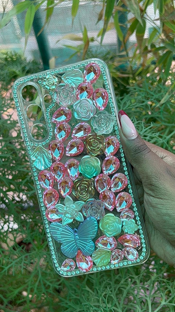 Pink Butterfly Case – Samsung A16 (Pink and Pastel Finish)